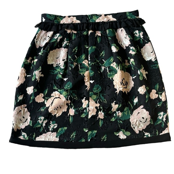 CLUB MONACO Adamaris Floral Silk & Wool Skirt Size 12 - Picture 5 of 7